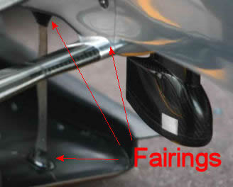 Drag reducing radius fairings