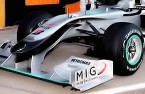 Mercedes GP front wing 2010