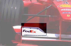 Gurney flap on Ferrari front wing