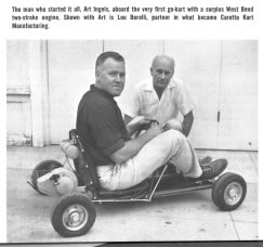 Art Ingels' kart, with Lou Borelli