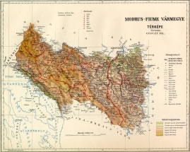 Karta Modruško - Riječke Županije