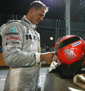 Schumacher after Singapore Grand Prix 2012