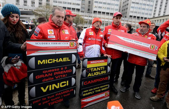 Schumacher fans in Grenoble