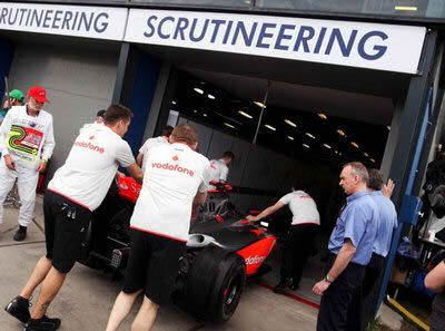 Scrutineering of McLaren