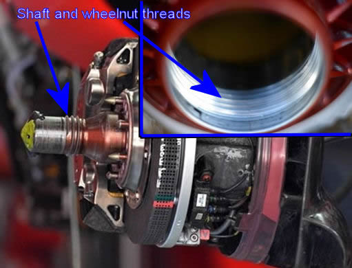 Ferrari three thread wheel nut