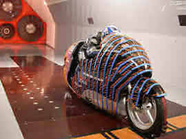 Motorcycle in A2 wind tunnel