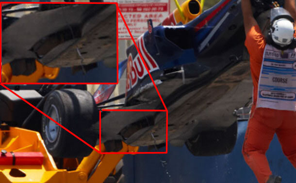 Red Bull Racing double diffuser inlets for 2010