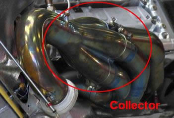 exhaust collector in Formula 1