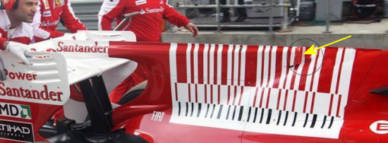 F-duct on Ferrari