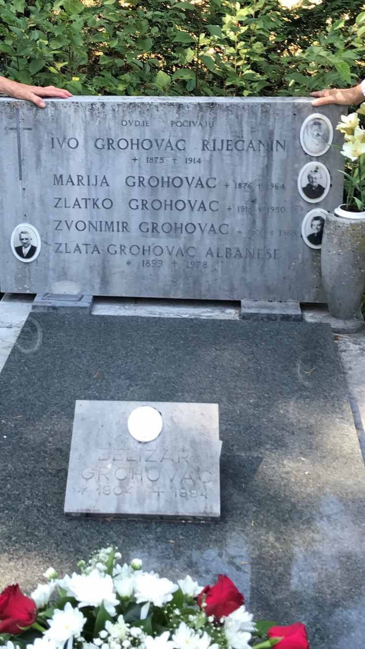 Ivo Grohovac, grob na starom groblju na Drenovi