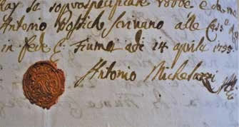 Potpis Antonio Michelazzi