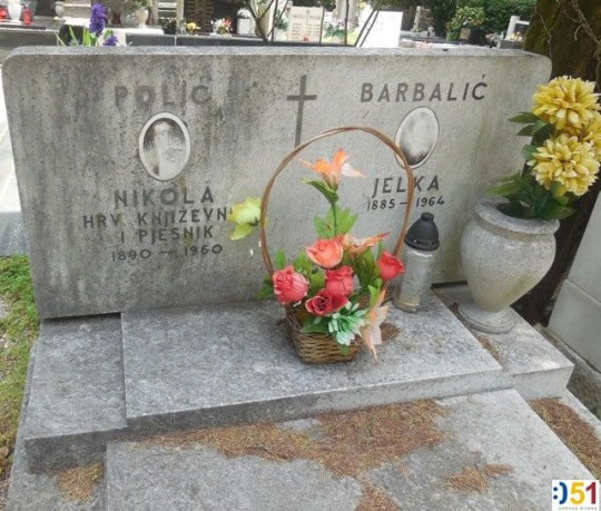 Nikola Polić, grob na groblju Trsat