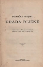 Franjo Rački, Politička povijest grada Rijeke