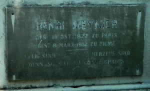Nadgrobna ploča Henry Meynier na Kozali