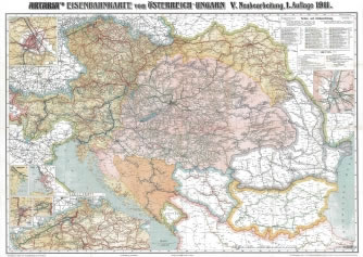 Karta Austro-Ugarske monarhije 1911. godine