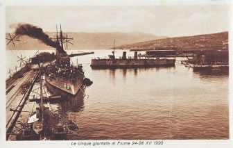 Talijanski brodovi u riječkoj luci 1920.