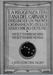 La reggenza italiana del Carnaro : disegno di un nuovo ordinamento dello Stato libero di Fiume : 12 settembre 1919-12 settembre 1920
