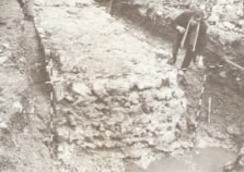 Ostaci antičkog bedema u ulici Josipa Kraša 1970