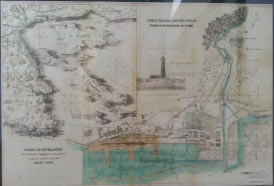 Plan grada Rijeke i luke iz 1883