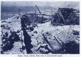 Ruševine luke Rijeka nakon 2. svj.rata