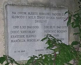 Spomen ploča Vjekoslav Dukić, Slavko Krautzek i Miroslav Marčelja