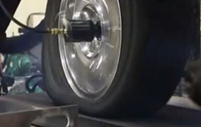 tire on testbed