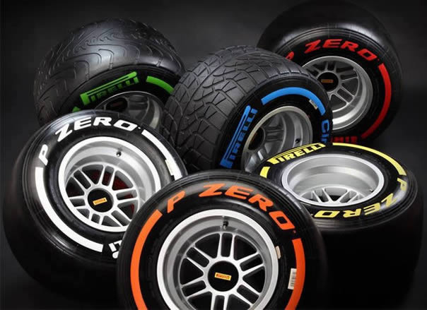 different colored car tires