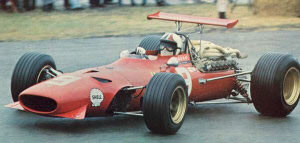 The winged Ferrari 312 of 1968 Belgian Grand Prix